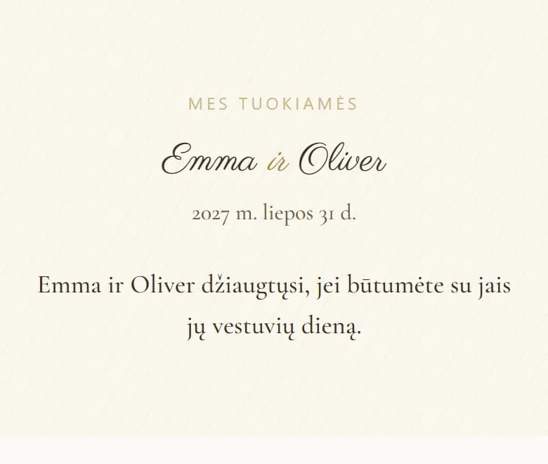 „AmoreInvite“ kvietimas stiliumi „Šampanas su Sweetheart“
